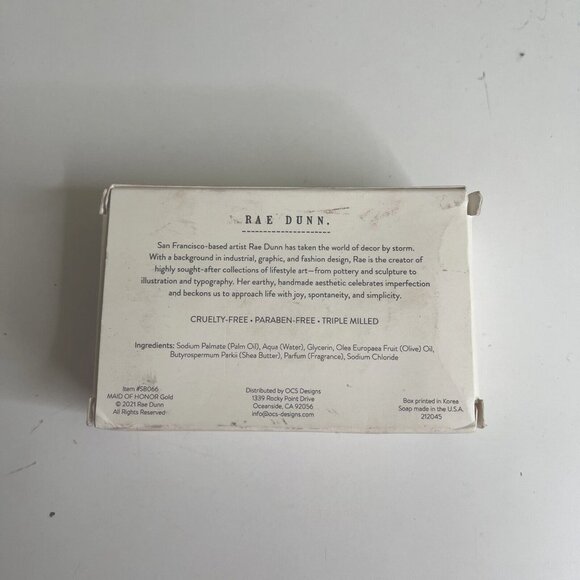 Rae Dunn Flower Shop Soap Bar "MAID OF HONOR" Scented Hand & Body Soap -8oz - Picture 2 of 6